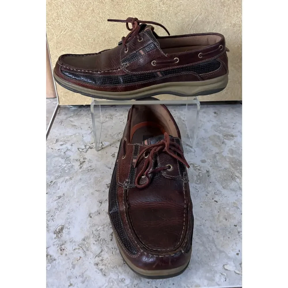 Highland Creek Comfort Port Style Mens Shoes 13 M Brown Black Loafer Deck